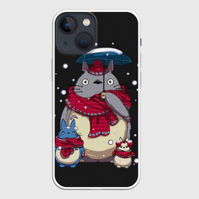Чехол для iPhone 13 mini с принтом My Neighbor Totoro зонт от снега в Тюмени,  |  | anime | hayao miyazaki | japanese | meme | miyazaki | piano | studio ghibli | tokyo | totoro | гибли | котобус | мой | сосед | сусуватари | тонари | тоторо | хаяо миядзаки