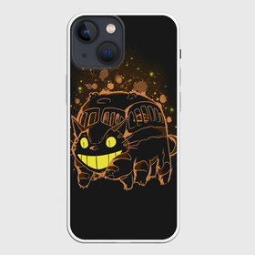 Чехол для iPhone 13 mini с принтом My Neighbor Totoro оранжевый кот в Тюмени,  |  | Тематика изображения на принте: anime | hayao miyazaki | japanese | meme | miyazaki | piano | studio ghibli | tokyo | totoro | гибли | котобус | мой | сосед | сусуватари | тонари | тоторо | хаяо миядзаки