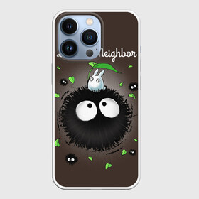 Чехол для iPhone 13 Pro с принтом My Neighbor Totoro кролик на микробе в Тюмени,  |  | anime | hayao miyazaki | japanese | meme | miyazaki | piano | studio ghibli | tokyo | totoro | гибли | котобус | мой | сосед | сусуватари | тонари | тоторо | хаяо миядзаки