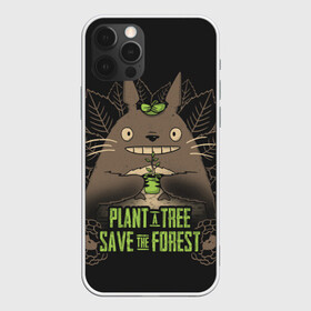 Чехол для iPhone 12 Pro с принтом Plant a tree Save the forest в Тюмени, силикон | область печати: задняя сторона чехла, без боковых панелей | anime | hayao miyazaki | japanese | meme | miyazaki | piano | studio ghibli | tokyo | totoro | гибли | котобус | мой | сосед | сусуватари | тонари | тоторо | хаяо миядзаки