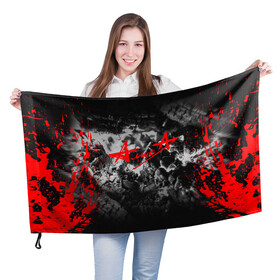 Флаг 3D с принтом АлисА в Тюмени, 100% полиэстер | плотность ткани — 95 г/м2, размер — 67 х 109 см. Принт наносится с одной стороны | alisa | rock | ussr | алиса | алиса группа | константин кинчев | рок | ссср