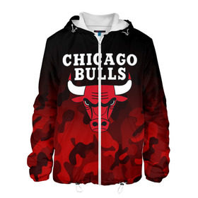 Мужская куртка 3D с принтом CHICAGO BULLS | ЧИКАГО БУЛЛС в Тюмени, ткань верха — 100% полиэстер, подклад — флис | прямой крой, подол и капюшон оформлены резинкой с фиксаторами, два кармана без застежек по бокам, один большой потайной карман на груди. Карман на груди застегивается на липучку | bulls | chicago | chicago bulls | nba | red bulls | usa | америка | быки | нба | сша | чикаго буллс