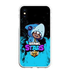 Чехол для iPhone XS Max матовый с принтом Brawl Stars LEON SHARK в Тюмени, Силикон | Область печати: задняя сторона чехла, без боковых панелей | 8 bit | 8 бит | brawl | brawl stars | crow | leon | shark | stars | акула | бравл | бравл старс | браво старс | игра | компьютерная | кров | леон | леон акула | онлайн | старс | шарк