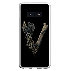 Чехол для Samsung S10E с принтом Vikings (bones logo) в Тюмени, Силикон | Область печати: задняя сторона чехла, без боковых панелей | Тематика изображения на принте: bones | good | skull | viking | vikings | бог | викинг | викинги | кости | скандинавы | череп | язычник