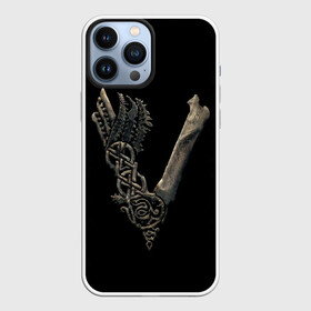 Чехол для iPhone 13 Pro Max с принтом Vikings (bones logo) в Тюмени,  |  | Тематика изображения на принте: bones | good | skull | viking | vikings | бог | викинг | викинги | кости | скандинавы | череп | язычник