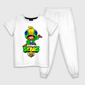 Детская пижама хлопок с принтом Brawl Stars LEON в Тюмени, 100% хлопок |  брюки и футболка прямого кроя, без карманов, на брюках мягкая резинка на поясе и по низу штанин
 | 