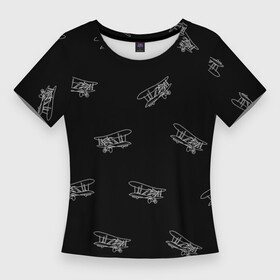 Женская футболка 3D Slim с принтом Самолеты к бою в Тюмени,  |  | небо | полет | самолеты