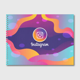 Альбом для рисования с принтом INSTAGRAM 2020 в Тюмени, 100% бумага
 | матовая бумага, плотность 200 мг. | Тематика изображения на принте: insta | instagram | instagramm | social | видео | инста | инстаграм | инстаграмм | приложение | социальная сеть | фото
