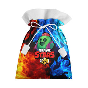 Подарочный 3D мешок с принтом Brawl Stars Spike в Тюмени, 100% полиэстер | Размер: 29*39 см | bibi | brawl stars | brock | bull | crow | dinomike | el primo | leon | mobile game | nita | poko | ricochet | stars | tara | бравл старс | ворон | леон | мобильные игры