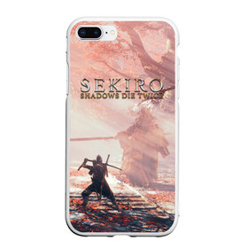 Чехол для iPhone 7Plus/8 Plus матовый с принтом Sekiro - Boss Fight в Тюмени, Силикон | Область печати: задняя сторона чехла, без боковых панелей | boss | game | japan | knight | samurai | sekiro | three | босс | дерево | игра | катана | рыцарь | секиро | япония