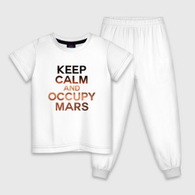 Детская пижама хлопок с принтом Илон Маск в Тюмени, 100% хлопок |  брюки и футболка прямого кроя, без карманов, на брюках мягкая резинка на поясе и по низу штанин
 | ceep calm | elon musk | meme | space x | tesla | илон маск | мем