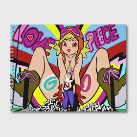 Альбом для рисования с принтом GTO Онидзука графити в Тюмени, 100% бумага
 | матовая бумага, плотность 200 мг. | Тематика изображения на принте: gto | граффити | крутой учитель | онидзука
