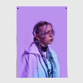 Постер с принтом BILLIE EILISH в Тюмени, 100% бумага
 | бумага, плотность 150 мг. Матовая, но за счет высокого коэффициента гладкости имеет небольшой блеск и дает на свету блики, но в отличии от глянцевой бумаги не покрыта лаком | ayelish | bad guy | bellyache | bilie eilish | bilie elish | billie | billie eilish | eilish | electronic | elish | music | били айлиш | билли айлиш | эйлиш | элиш