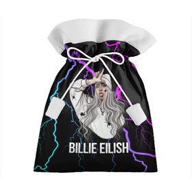 Подарочный 3D мешок с принтом BILLIE EILISH в Тюмени, 100% полиэстер | Размер: 29*39 см | ayelish | bad guy | bellyache | bilie eilish | bilie elish | billie | billie eilish | eilish | electronic | elish | music | били айлиш | билли айлиш | эйлиш | элиш