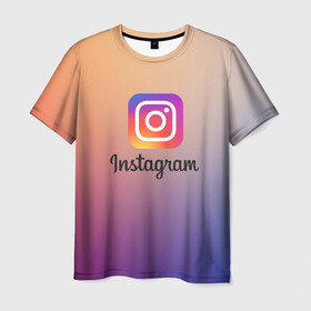 Мужская футболка 3D с принтом ИНСТАГРАМ в Тюмени, 100% полиэфир | прямой крой, круглый вырез горловины, длина до линии бедер | insta | instagram | instagramm | social | видео | инста | инстаграм | инстаграмм | приложение | социальная сеть | фото