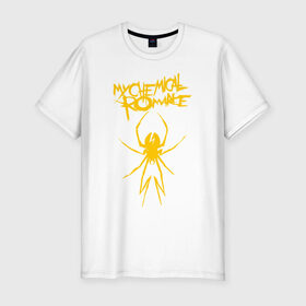 Мужская футболка премиум с принтом My Chemical Romance spider в Тюмени, 92% хлопок, 8% лайкра | приталенный силуэт, круглый вырез ворота, длина до линии бедра, короткий рукав | music | my chemical romance | rock | боб брайар | джеймс дьюис | джерард уэи | майки уэи | музыка | рок | рэй торо | фрэнк айеро