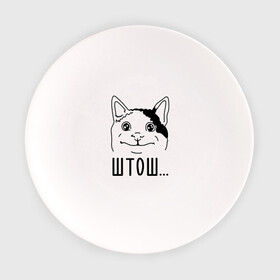 Тарелка с принтом Штош... Вежливый котик мем в Тюмени, фарфор | диаметр - 210 мм
диаметр для нанесения принта - 120 мм | memes | polite cat | вежливый котик | вежливый котик мем | котик | мем с котом | мемы | приколы | штош | штош...