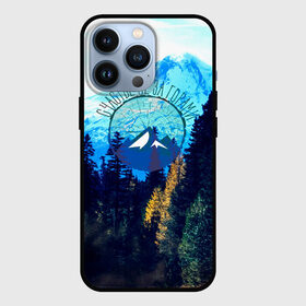 Чехол для iPhone 13 Pro с принтом лес в Тюмени,  |  | альпинизм | горы | кемпинг | лес | счастье не за горами | туризм