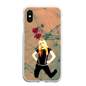 Чехол для iPhone XS Max матовый с принтом Avril Lavigne в Тюмени, Силикон | Область печати: задняя сторона чехла, без боковых панелей | avril lavigne | аврил лавин | блондиника | музыка | рок