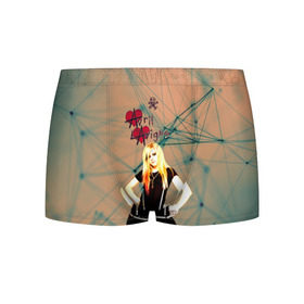 Мужские трусы 3D с принтом Avril Lavigne в Тюмени, 50% хлопок, 50% полиэстер | классическая посадка, на поясе мягкая тканевая резинка | Тематика изображения на принте: avril lavigne | аврил лавин | блондиника | музыка | рок