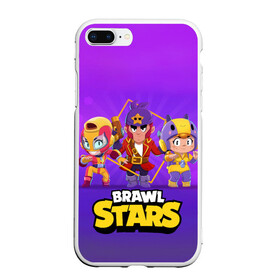 Чехол для iPhone 7Plus/8 Plus матовый с принтом Brawl Stars в Тюмени, Силикон | Область печати: задняя сторона чехла, без боковых панелей | bo | brawl | brock | bull | colt | dynamike | elprimo | jessie | leon | moba | nita | shelly | stars | бо | брок | булл | джесси | динамайк | кольт | леон | нита | шелли | эльпримо