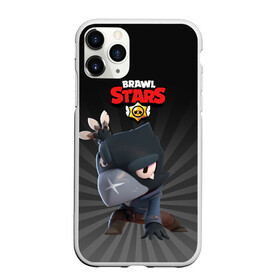 Чехол для iPhone 11 Pro Max матовый с принтом Brawl Stars Crow в Тюмени, Силикон |  | brawl stars | bull | colt | crow | leon | leon shark | shark | stars | акула | берли | ворон | динамайк | кольт | леон | леон акула | нита | спайк | шелли | эль примо