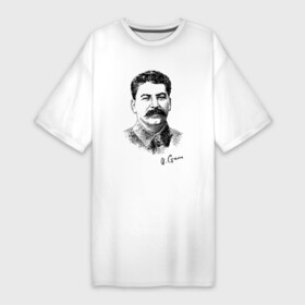 Платье-футболка хлопок с принтом Товарищ Сталин в Тюмени,  |  | джугашвилли | иосиф виссарионович сталин | иосиф сталин | коба | сталин | товарищ сталин