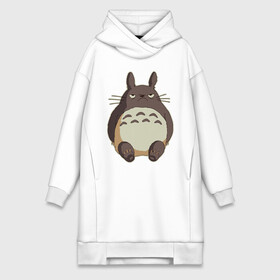 Платье-худи хлопок с принтом грустный Тоторо в Тюмени,  |  | anime | totoro | аниме | анимэ | монстр | монстрик | персонаж | существо | тоторо | хранитель