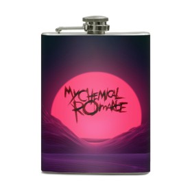 Фляга с принтом MCR Logo в Тюмени, металлический корпус | емкость 0,22 л, размер 125 х 94 мм. Виниловая наклейка запечатывается полностью | 2007 | chemical | emo | logo | mcr | rock | romance | вокалист | группа | джерард | лого | рок | уэйн | эмо