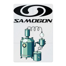 Магнитный плакат 2Х3 с принтом SAMOGON в Тюмени, Полимерный материал с магнитным слоем | 6 деталей размером 9*9 см | salomon | прикол | приколы | самогон | шутка | юмор