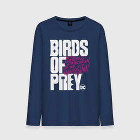 Мужской лонгслив хлопок с принтом Birds of Prey logo в Тюмени, 100% хлопок |  | birds of prey | harley quinn | марго робби | потрясающая история харли квин | харли квин | хищные птицы