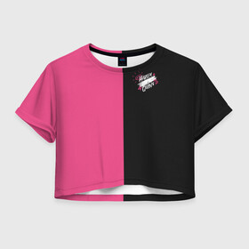 Женская футболка Crop-top 3D с принтом Birds of Prey хх в Тюмени, 100% полиэстер | круглая горловина, длина футболки до линии талии, рукава с отворотами | birds of prey | harley quinn | лого | логотип | потрясающая история харли квин | харли квин | хищные птицы