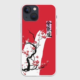 Чехол для iPhone 13 mini с принтом Сакура Айкидо в Тюмени,  |  | aikido | аикидо | айкидо | восточные единоборства | единоборства | морихей уэсиба