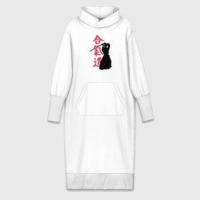 Платье удлиненное хлопок с принтом Айкидо в Тюмени,  |  | aikido | аикидо | айкидо | восточные единоборства | единоборства | морихей уэсиба