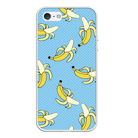 Чехол для iPhone 5/5S матовый с принтом Banana art в Тюмени, Силикон | Область печати: задняя сторона чехла, без боковых панелей | banana | pop art | банан | бананы | поп арт