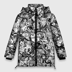 Женская зимняя куртка 3D с принтом Ахегао с щупальцами в Тюмени, верх — 100% полиэстер; подкладка — 100% полиэстер; утеплитель — 100% полиэстер | длина ниже бедра, силуэт Оверсайз. Есть воротник-стойка, отстегивающийся капюшон и ветрозащитная планка. 

Боковые карманы с листочкой на кнопках и внутренний карман на молнии | ahegao | anime | manga | tentacle | аниме | ахегао | коллаж | манга | паттерн | тентакли | щупальца