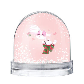 Снежный шар с принтом Энджел даст в Тюмени, Пластик | Изображение внутри шара печатается на глянцевой фотобумаге с двух сторон | angel dust | hazbin | hotel hazbin | new year | нг | новый год | отель хазбин | рождество | хазбин | энджел даст