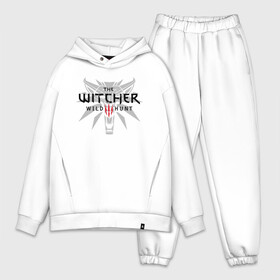 Мужской костюм хлопок OVERSIZE с принтом ВЕДЬМАК в Тюмени,  |  | geralt | the witcher | the witcher wild hunt | witcher | wolf | ведьмак | ведьмак 3 | волк | геральт | охотник