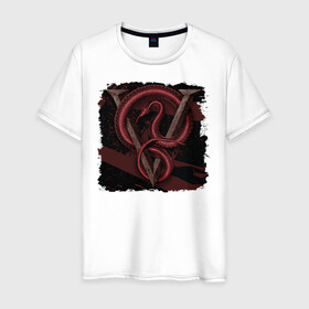Мужская футболка хлопок с принтом Venom в Тюмени, 100% хлопок | прямой крой, круглый вырез горловины, длина до линии бедер, слегка спущенное плечо. | bullet for my valentine | metall | rock | venom