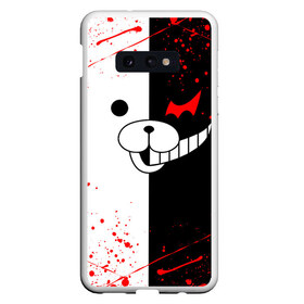 Чехол для Samsung S10E с принтом MONOKUMA в Тюмени, Силикон | Область печати: задняя сторона чехла, без боковых панелей | anime | bear | black  white | danganronpa | kurokuma | monodam | monokuma | monomi | monotaro | rabbit | school | shirokuma | аниме | главарь | мoноми | монокума | черно белый | школа