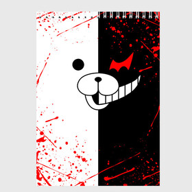 Скетчбук с принтом MONOKUMA в Тюмени, 100% бумага
 | 48 листов, плотность листов — 100 г/м2, плотность картонной обложки — 250 г/м2. Листы скреплены сверху удобной пружинной спиралью | anime | bear | black  white | danganronpa | kurokuma | monodam | monokuma | monomi | monotaro | rabbit | school | shirokuma | аниме | главарь | мoноми | монокума | черно белый | школа