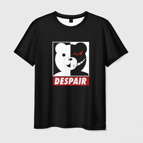 Мужская футболка 3D с принтом Monokuma в Тюмени, 100% полиэфир | прямой крой, круглый вырез горловины, длина до линии бедер | anime | art | bear | danganronpa | japan | monokuma | аниме | арт | животное | манга | медведь | мишка | мульфильм | персонаж | плюшевый | япония