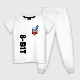 Детская пижама хлопок с принтом BRAWL STARS 8-BIT в Тюмени, 100% хлопок |  брюки и футболка прямого кроя, без карманов, на брюках мягкая резинка на поясе и по низу штанин
 | 