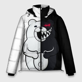 Мужская зимняя куртка 3D с принтом MONOKUMA в Тюмени, верх — 100% полиэстер; подкладка — 100% полиэстер; утеплитель — 100% полиэстер | длина ниже бедра, свободный силуэт Оверсайз. Есть воротник-стойка, отстегивающийся капюшон и ветрозащитная планка. 

Боковые карманы с листочкой на кнопках и внутренний карман на молнии. | Тематика изображения на принте: anime | bear | black  white | danganronpa | kurokuma | monodam | monokuma | monomi | monotaro | rabbit | school | shirokuma | аниме | главарь | мoноми | монокума | черно белый | школа