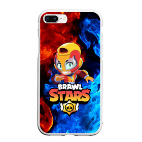 Чехол для iPhone 7Plus/8 Plus матовый с принтом BRAWL STARS MAX в Тюмени, Силикон | Область печати: задняя сторона чехла, без боковых панелей | bibi | brawl stars | crow | el brown | leon | leon shark | max | sally leon | shark | stars | акула | биби | ворон | леон | макс