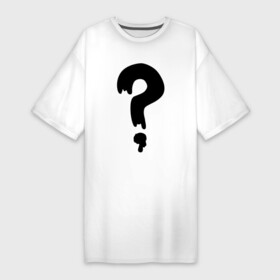 Платье-футболка хлопок с принтом Знак Вопроса в Тюмени,  |  | футболка суса из гравити фолз
