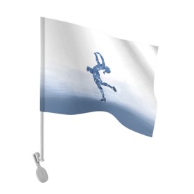 Флаг для автомобиля с принтом Фигурное катание в Тюмени, 100% полиэстер | Размер: 30*21 см | figure skating | коньки | конькобежный спорт | фигурное катание