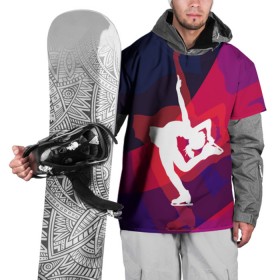 Накидка на куртку 3D с принтом Фигурное катание в Тюмени, 100% полиэстер |  | figure skating | коньки | конькобежный спорт | фигурное катание