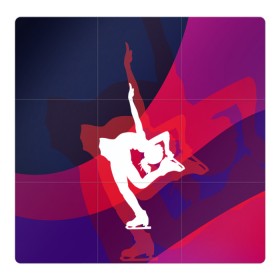 Магнитный плакат 3Х3 с принтом Фигурное катание в Тюмени, Полимерный материал с магнитным слоем | 9 деталей размером 9*9 см | figure skating | коньки | конькобежный спорт | фигурное катание