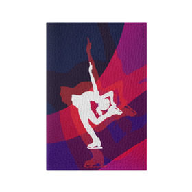 Обложка для паспорта матовая кожа с принтом Фигурное катание в Тюмени, натуральная матовая кожа | размер 19,3 х 13,7 см; прозрачные пластиковые крепления | figure skating | коньки | конькобежный спорт | фигурное катание